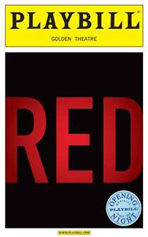 Red Limited Edition Official Opening Night Playbill 